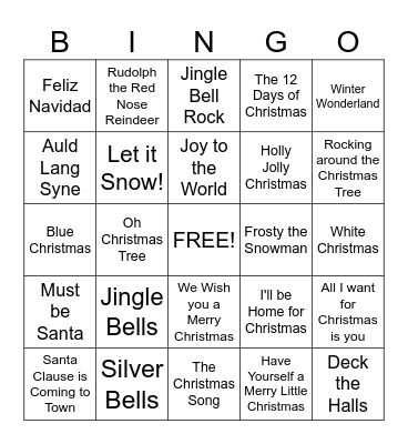 Jingle Bell Bingo Card