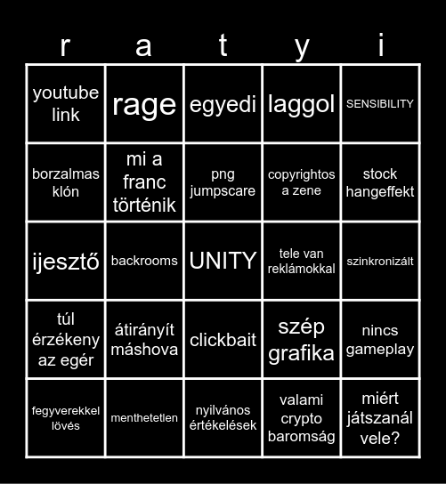 ratyi online V2 Bingo Card