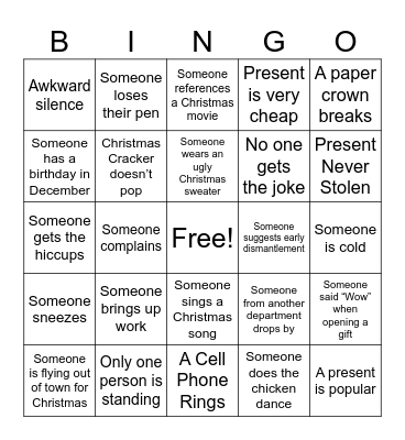 IT-MIS Christmas Bingo Card