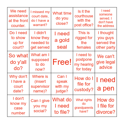 Christmas Bingo Card