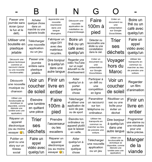 The IRL Bingo Card