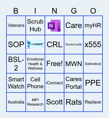 CRL BINGO Card