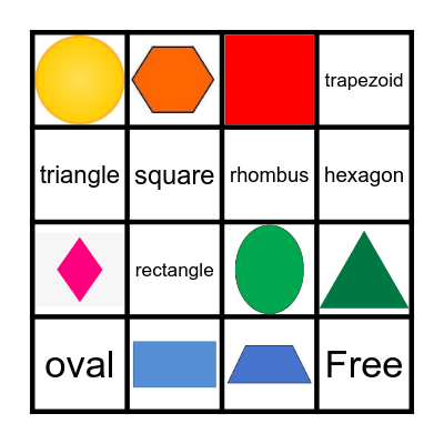 Shapes Bingo Card