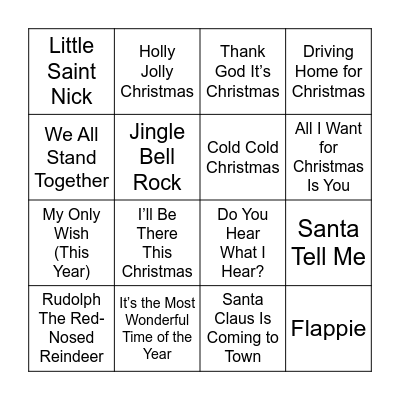 Kerst Bingo Card