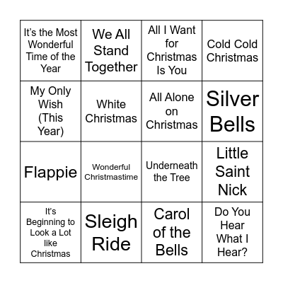 Kerst Bingo Card