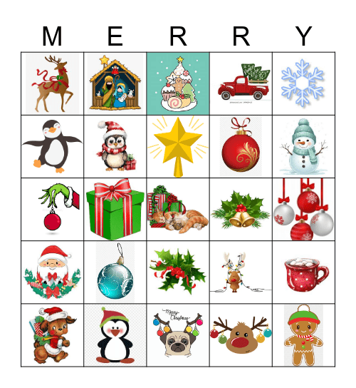 Merry  Christmas BINGO Card