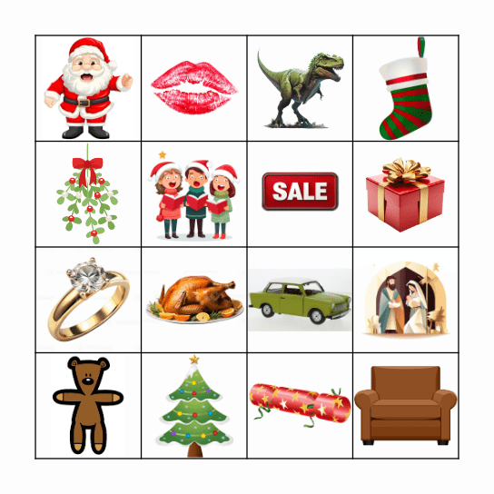 Christmas - Mr Bean Bingo Card