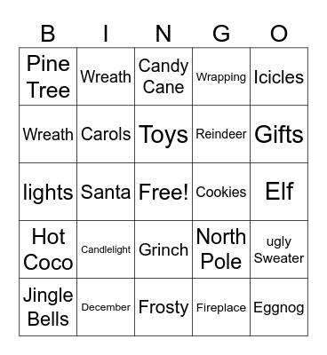Christmas Bingo Card