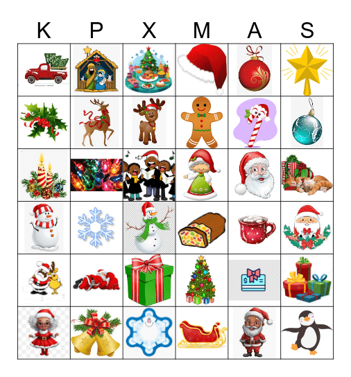 KP Christmas Bingo Card