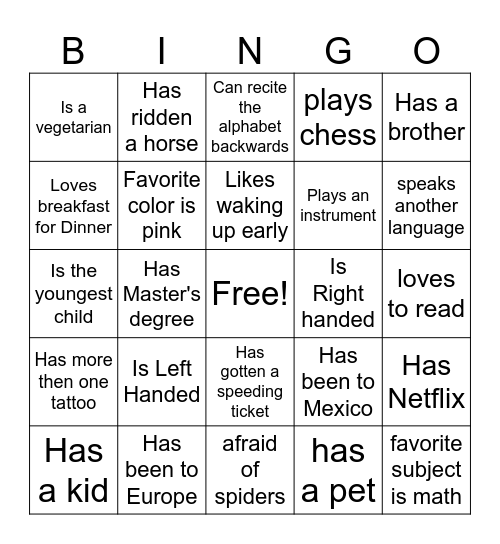 CoWorker Bingo Card