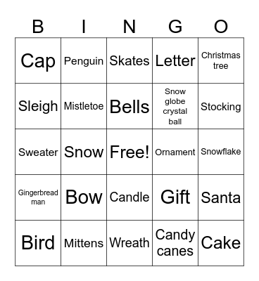 Merry Christmas bingo Card