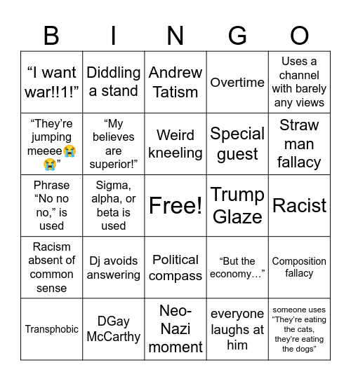 Dj bingo V2 Bingo Card