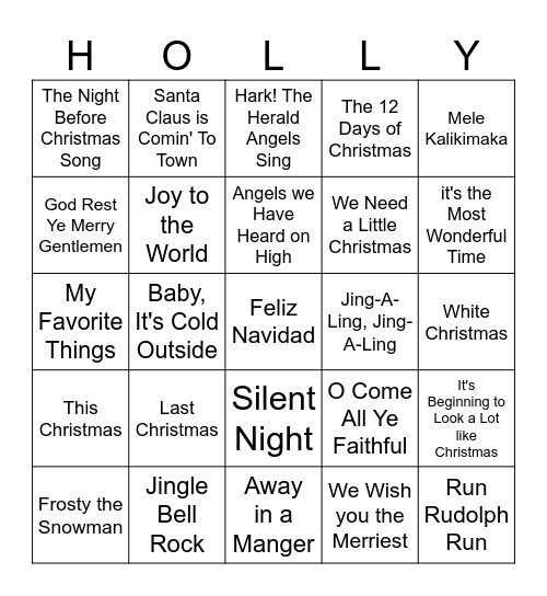 Christmas Bingo Card