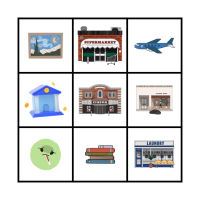 Places in Our Community Bingo Card