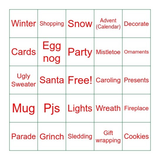 HR Ops Holiday Bingo Card