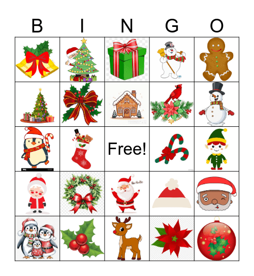 Holiday Bingo Card