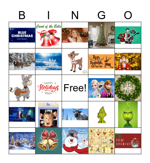 Wintertime Bingo Card