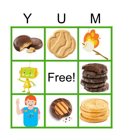 Girl Scout Cookie Bingo Card