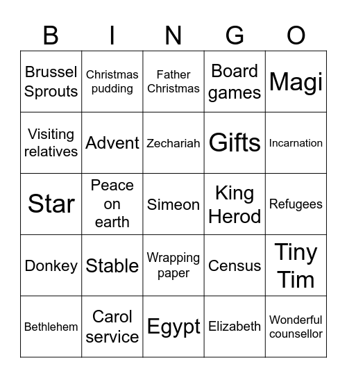 The Thursday Group Bingo Card