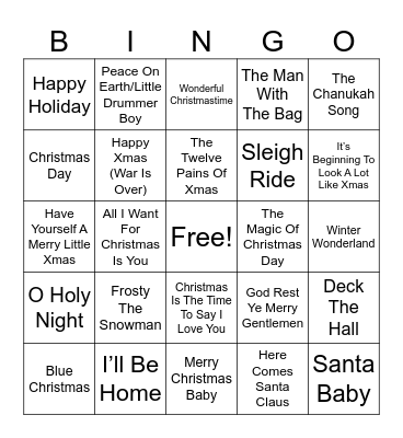 Holiday Cover-All 2024 Bingo Card