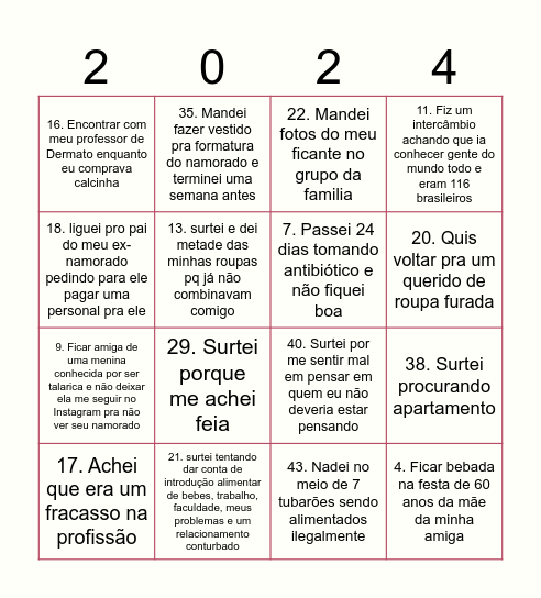 ✨ BINGO DOS SURTOS ✨ Bingo Card