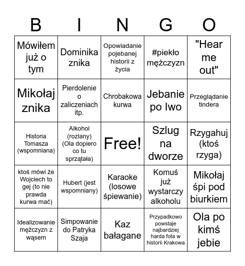 Bingo w Ciul Bingo Card