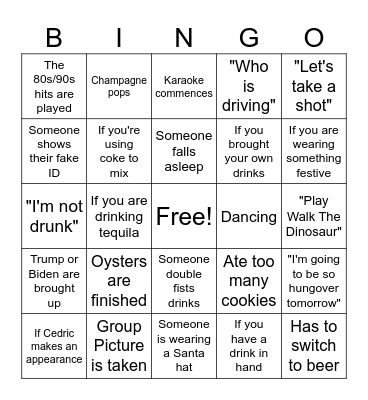 Christmas Bingo Card