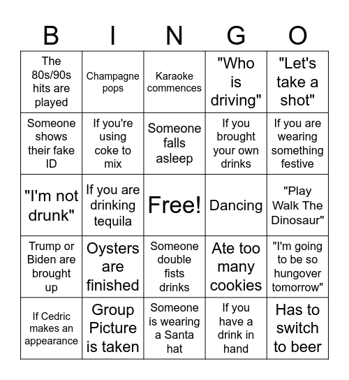 Christmas Bingo Card