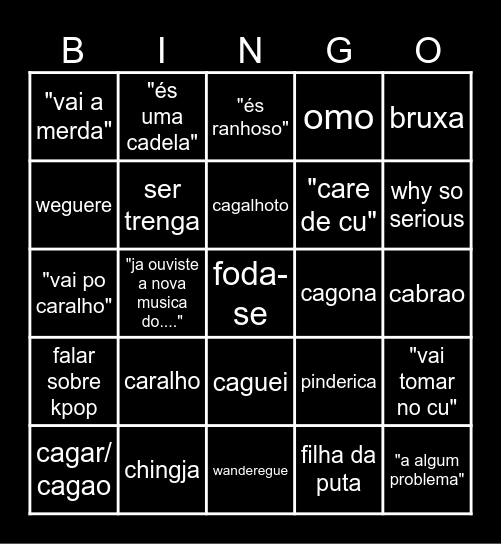 Catarina Bingo Card