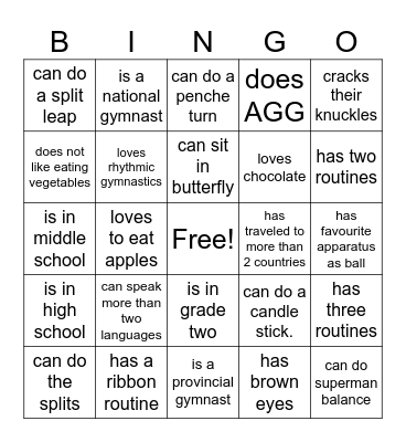 Find someone that... Bingo Card