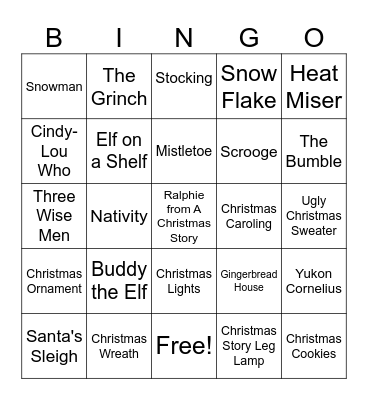 Christmas Bingo Card