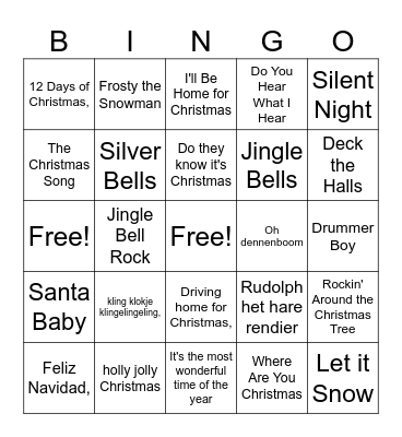 Christmas Bingo Card