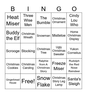Christmas Bingo Card