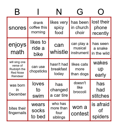 MHCO Co-Worker Bingo Find Someone Who.... Bingo Card