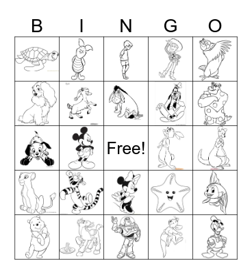 Disney Bingo! Bingo Card