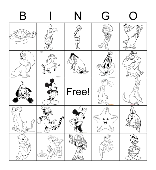 Disney Bingo! Bingo Card