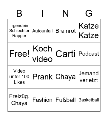 REELS BINGO Card