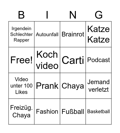 REELS BINGO Card