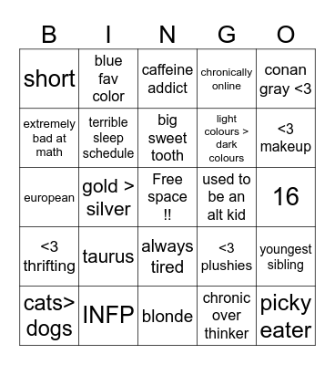 Wirco's Bingo !! Bingo Card