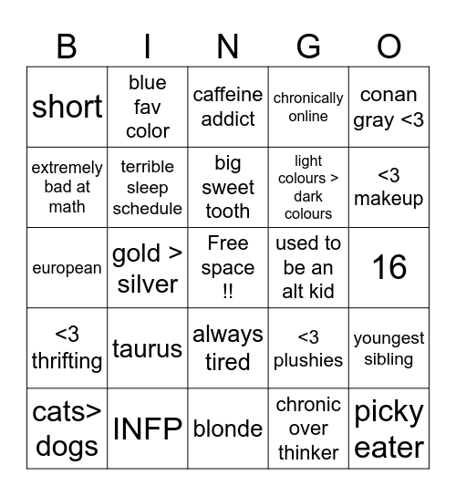 Wirco's Bingo !! Bingo Card