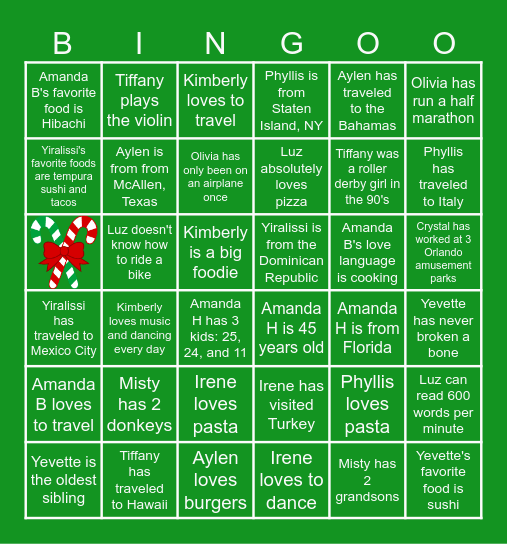 Clinical Team Bingo Card
