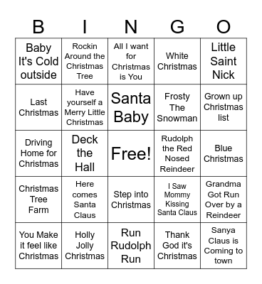 Christmas V2 Bingo Card