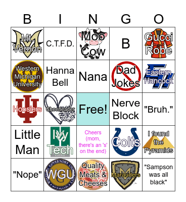 Family Bingo Card