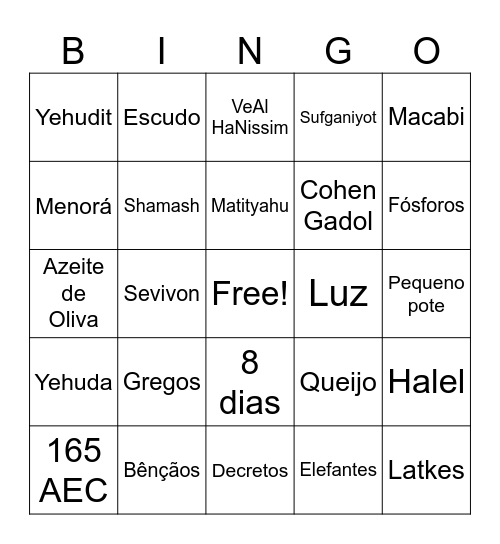 Bingo da Praça Bingo Card