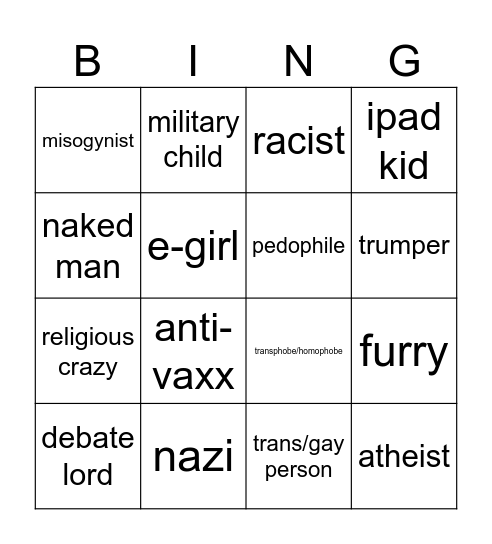 Untitled Bing Bingo Card