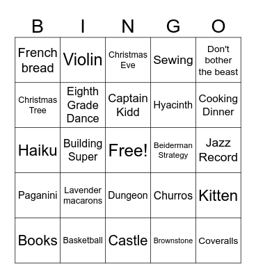 The Vanderbeekers of 141st Street Bingo Card