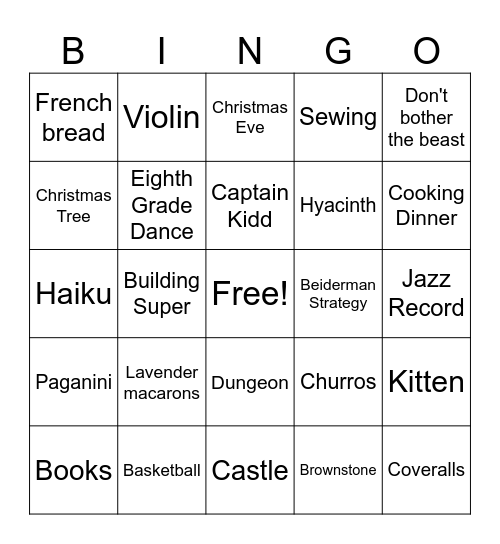 The Vanderbeekers of 141st Street Bingo Card