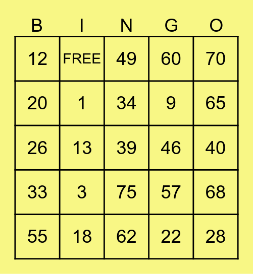 Presentation Bingo Card