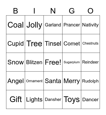 Christmas Bingo Card