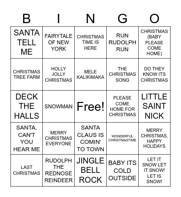 FBC KIDS CHRISTMAS BINGO Card